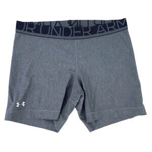 Under Armour Compression Heat Gear Anti-Odor 5" Bicycle Shorts Gray Est Medium
